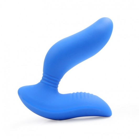 Синий вибромассажер простаты 3,5’’ Curve P-spot Massager - 12 см. - Erokay - в Черкесске купить с доставкой