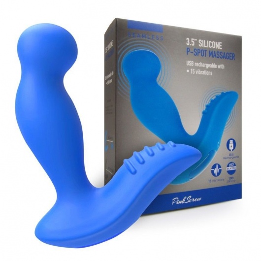 Синий вибромассажер простаты 3,5’’ P-spot Massager - 12,5 см. - Erokay - в Черкесске купить с доставкой