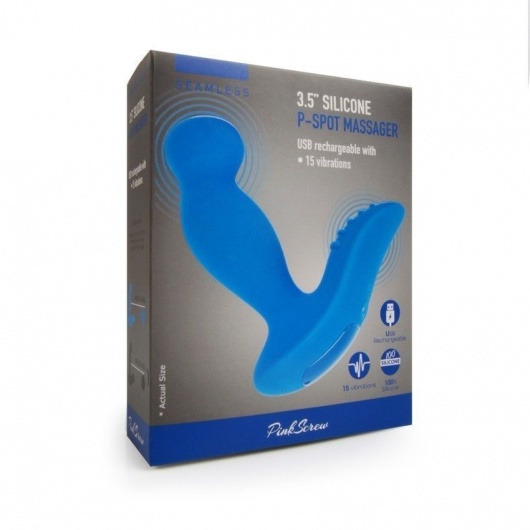 Синий вибромассажер простаты 3,5’’ P-spot Massager - 12,5 см. - Erokay - в Черкесске купить с доставкой