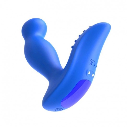 Синий вибромассажер простаты 3,5’’ Remote Control P-spot Massager - 12,5 см. - Erokay - в Черкесске купить с доставкой