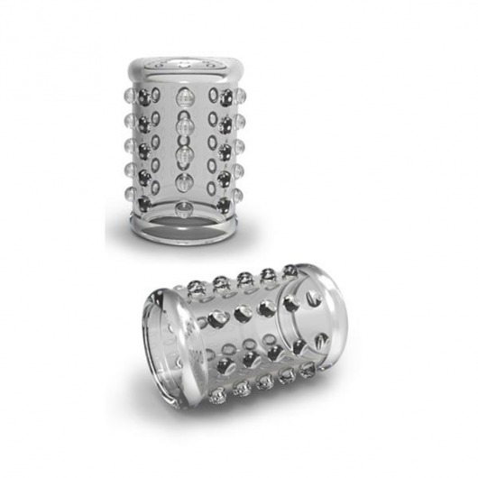 Прозрачная насадка на пенис с шишечками STAY HARD COCK SLEEVE 02 CLEAR - Blush Novelties - в Черкесске купить с доставкой