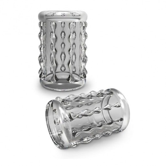Прозрачная насадка с бороздками STAY HARD COCK SLEEVE 04 CLEAR - Blush Novelties - в Черкесске купить с доставкой
