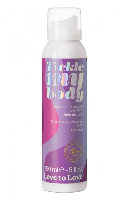 Массажная хрустящая пенка Tickle My Body Coconut с ароматом кокоса - 150 мл. - Love to Love - купить с доставкой в Черкесске