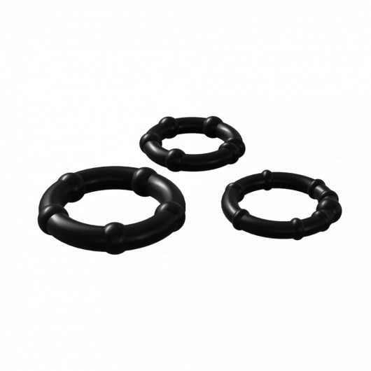 Набор из 3 черных эрекционных колец Babooom Ring Set - Adrien Lastic - в Черкесске купить с доставкой
