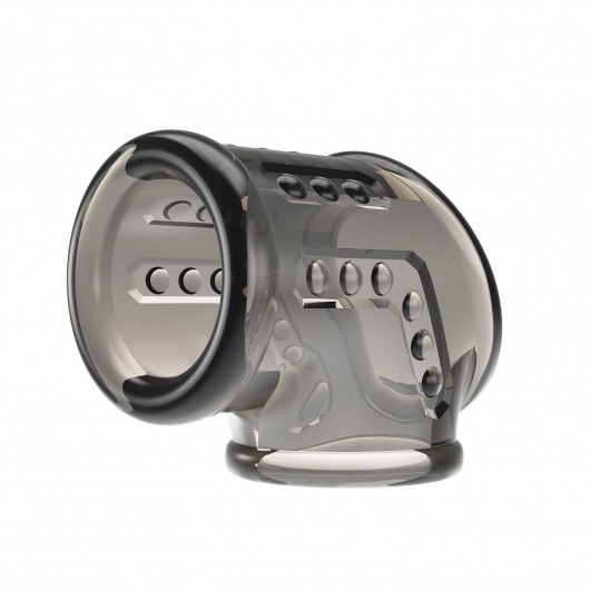 Дымчатая насадка на пенис и мошонку - Baile - в Черкесске купить с доставкой