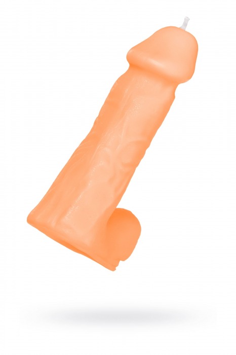 Оранжевая сувенирная свеча «Пенис» - Pecado - купить с доставкой в Черкесске