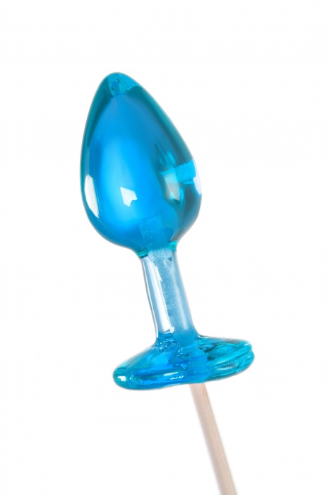 Голубой леденец в форме анальной пробки со вкусом блю кюрасао - 29 гр. - Sosuчki - купить с доставкой в Черкесске