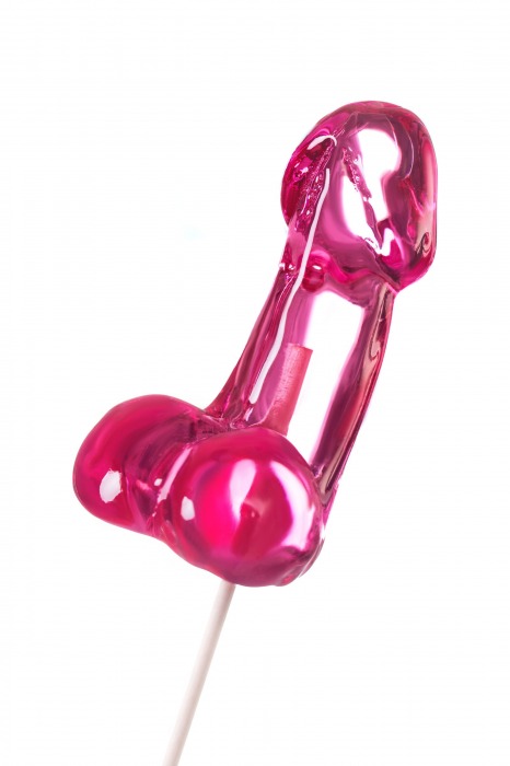 Розовый леденец в форме члена со вкусом айриш крим - 80 гр. - Sosuчki - купить с доставкой в Черкесске