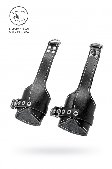 Черные подвесы с белой строчкой - Pecado - купить с доставкой в Черкесске