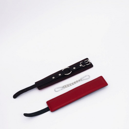 Черно-красные кожаные оковы - Crazy Handmade - купить с доставкой в Черкесске