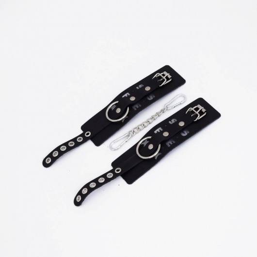 Черные кожаные наручники Sex - Crazy Handmade - купить с доставкой в Черкесске