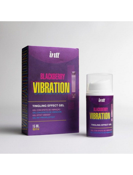 Стимулирующий гель с эффектом вибрации Blackberry Vibration - 15 мл. - INTT - купить с доставкой в Черкесске