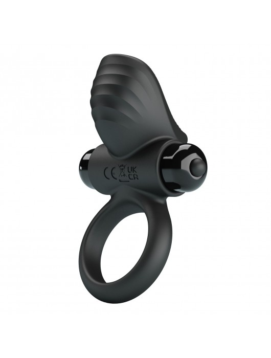Черное эрекционное кольцо с вибрацией Adrien - Baile - в Черкесске купить с доставкой