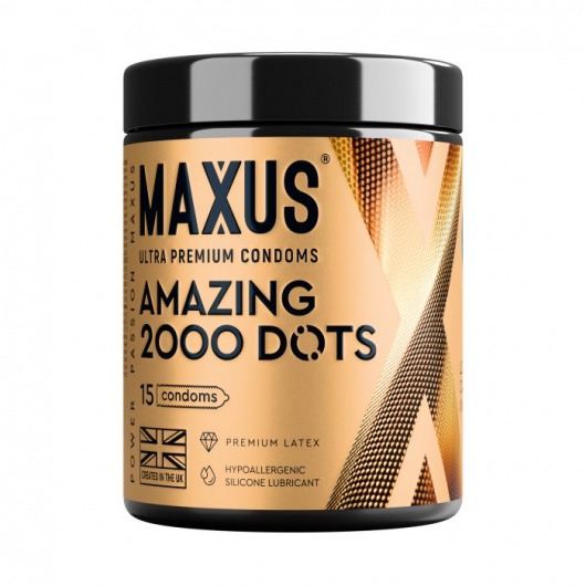 Точечные презервативы MAXUS 2000 Amazing Dots с железным кейсом - 15 шт. - Maxus - купить с доставкой в Черкесске