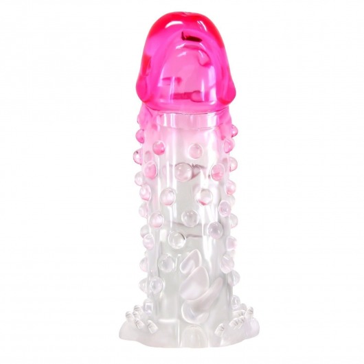 Прозрачно-розовая насадка на пенис Wilford - 13,5 см. - Baile - в Черкесске купить с доставкой