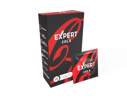 Презервативы с ароматом колы Expert Cola - 15 шт. - Expert - купить с доставкой в Черкесске
