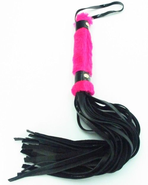 Нежная плеть с розовым мехом BDSM Light - 43 см. - БДСМ Арсенал - купить с доставкой в Черкесске