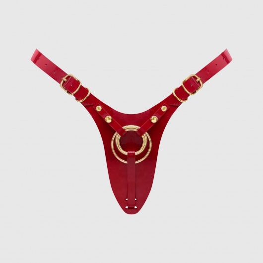Красный пояс для фиксации насадок Strap-On-Me Leatherette Harness Fabulous - Strap-on-me - купить с доставкой в Черкесске