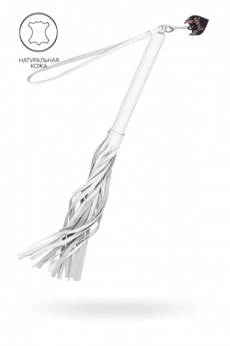 Белая кожаная плеть - 50 см. - Pecado - купить с доставкой в Черкесске