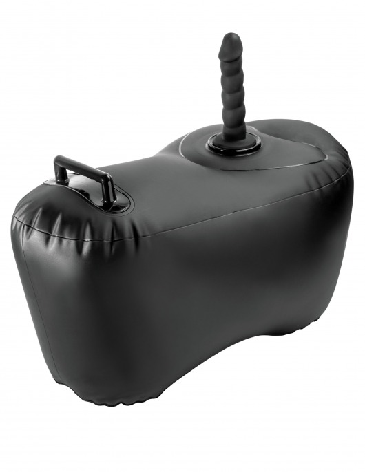 Черное надувное кресло с платформой для фиксации дилдо Body Dock Inflatable Love Seat - Pipedream - купить с доставкой в Черкесске
