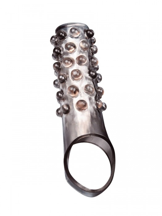 Дымчатая насадка на пенис с выпуклостями - 11 см. - Sex Expert - в Черкесске купить с доставкой