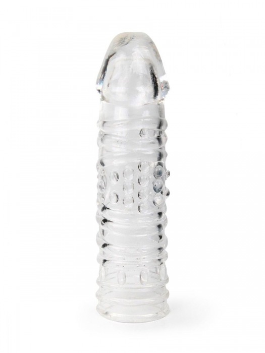 Прозрачная закрытая насадка на пенис - 17 см. - Sex Expert - в Черкесске купить с доставкой