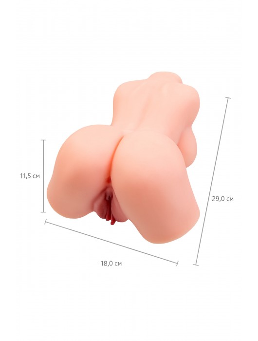 Реалистичный мастурбатор в форме женского тела с 2 любовными входами - No Name - в Черкесске купить с доставкой