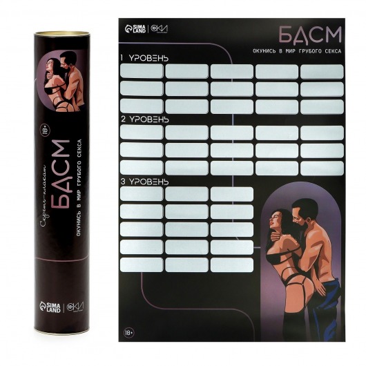 Плакат для двоих со скретч-слоем «БДСМ» - Сима-Ленд - купить с доставкой в Черкесске