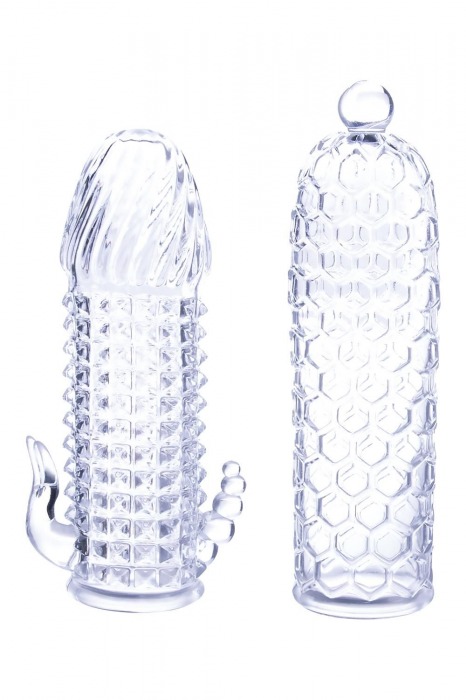 Набор из 2 прозрачных насадок на член Seductive Tickler Sleeves Set - NMC - в Черкесске купить с доставкой