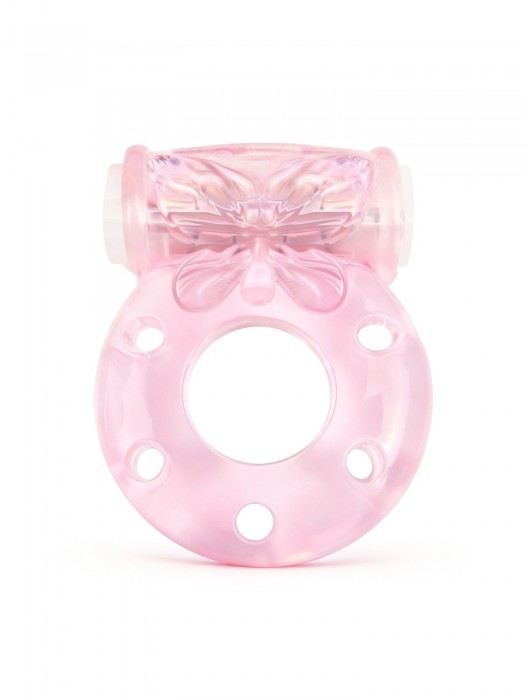 Розовое эрекционное виброкольцо с бабочкой - 1137 - в Черкесске купить с доставкой