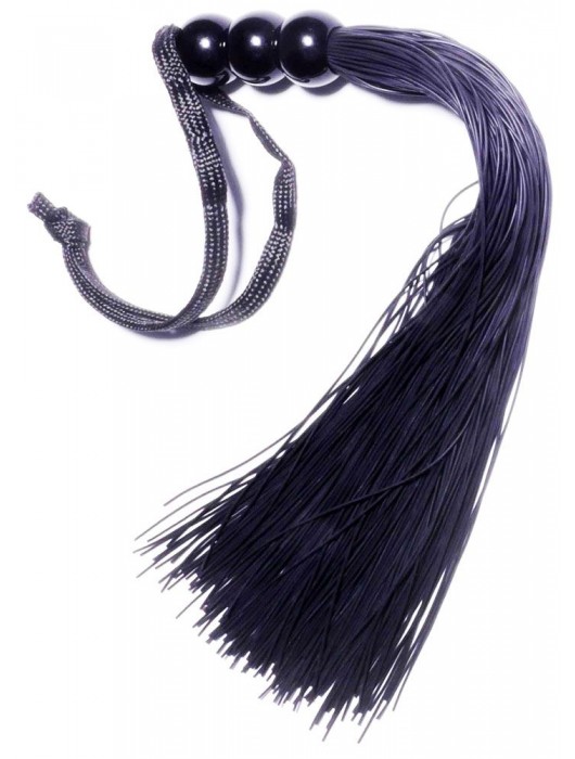 Черная силиконовая плетка - 25,4 см. - Boys of Toys - купить с доставкой в Черкесске