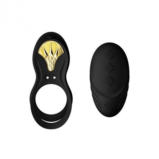 Черное эрекционное виброкольцо Bayek с пультом ДУ - Zalo - в Черкесске купить с доставкой