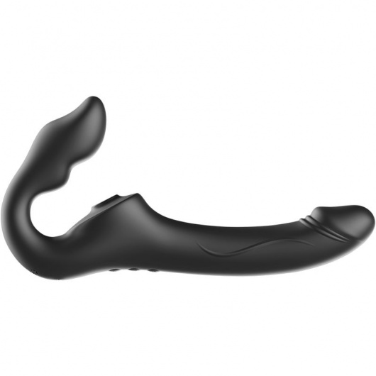 Черный безремневой страпон с 3 моторами - Ibiza - купить с доставкой в Черкесске