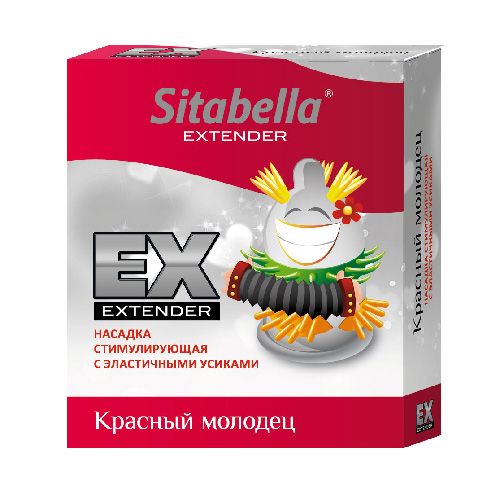 Стимулирующая насадка Sitabella Extender  Красный молодец - Sitabella - купить с доставкой в Черкесске
