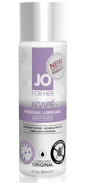 Лубрикант на водной основе для женщин JO AGAPE LUBRICANT ORIGINAL - 60 мл. - System JO - купить с доставкой в Черкесске