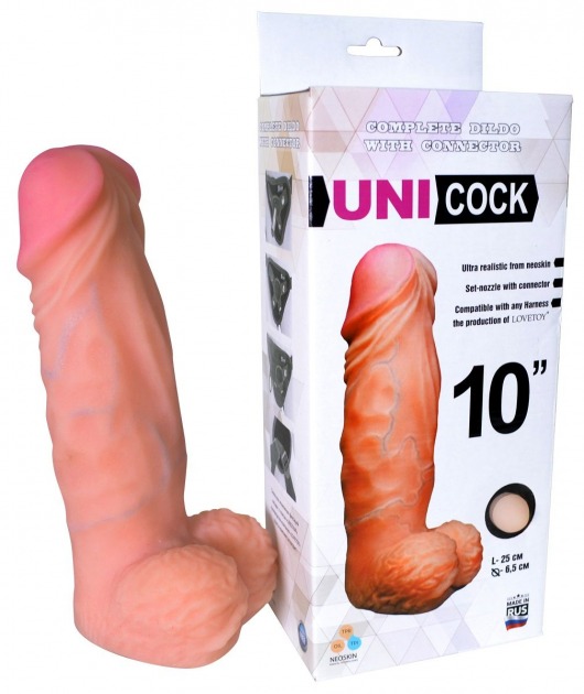 Фаллическая насадка Харнесс UNICOCK 10  - 25 см. - LOVETOY (А-Полимер) - купить с доставкой в Черкесске