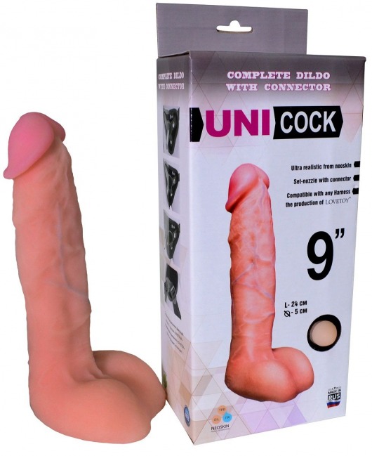 Фаллическая насадка Харнесс UNICOCK 9  - 24 см. - LOVETOY (А-Полимер) - купить с доставкой в Черкесске