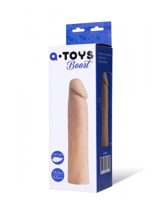 Реалистичная насадка с ярко выраженной головкой - 16,5 см. - A-toys - в Черкесске купить с доставкой