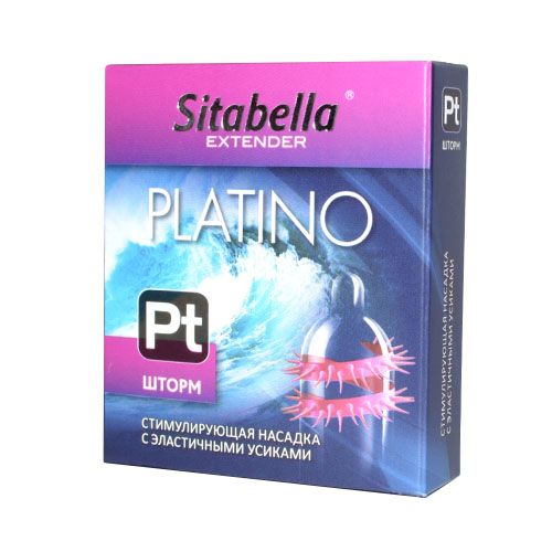 Стимулирующая насадка со спиралью из усиков Platino  Шторм - Sitabella - купить с доставкой в Черкесске