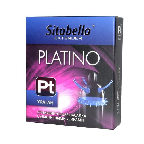 Стимулирующая насадка с усиками и шипиками Platino  Ураган - Sitabella - купить с доставкой в Черкесске
