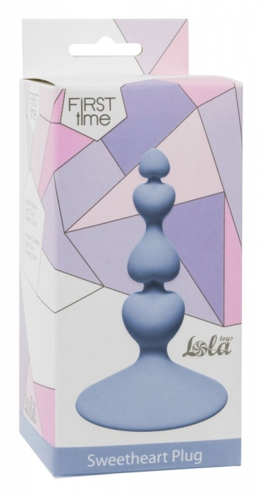 Голубая анальная пробка Sweetheart Plug Blue - 10 см. - Lola Games