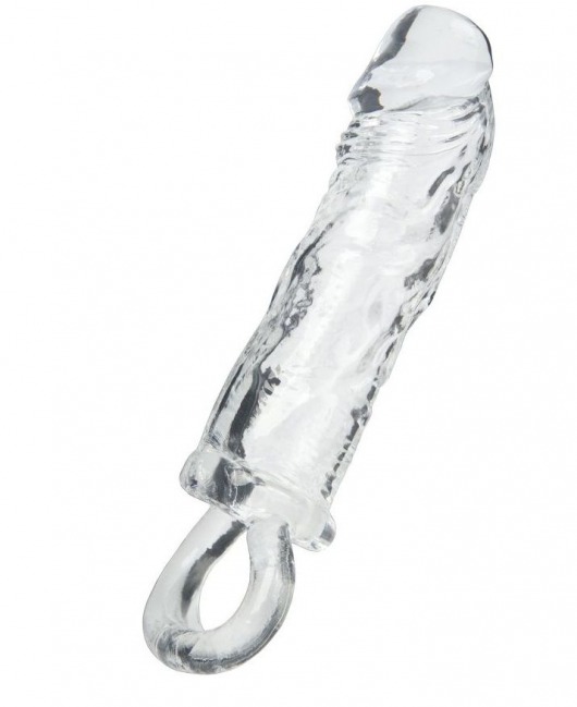 Прозрачная насадка с петлёй для фиксации - 14 см. - ToyFa - в Черкесске купить с доставкой