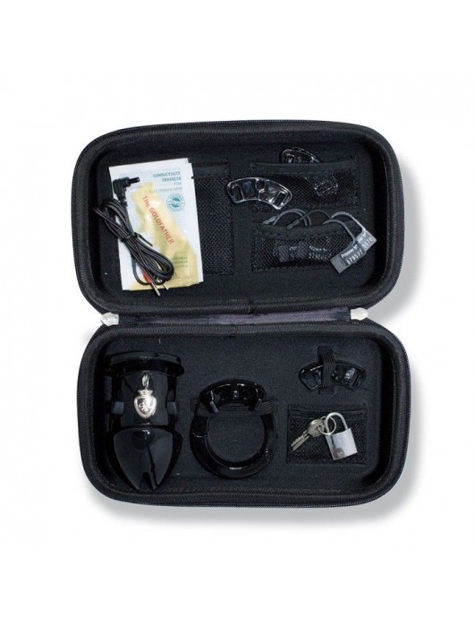 Пояс верности с электростимуляцией Mystim Pubic Enemy No1 Black Edition - MyStim - купить с доставкой в Черкесске