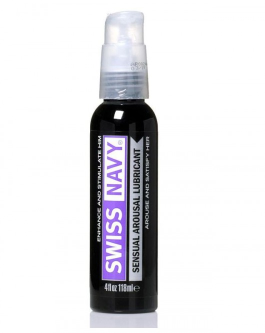Возбуждающий гель-лубрикант на водной основе Sensual Arousal Lubricant  - 118 мл. - Swiss navy - купить с доставкой в Черкесске