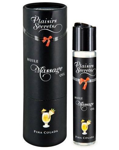Массажное масло с ароматом пина колады Huile de Massage Gourmande Pina Colada - 59 мл. - Plaisir Secret - купить с доставкой в Черкесске