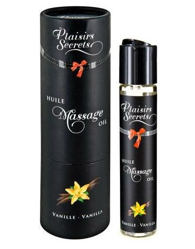 Массажное масло с ароматом ванили Huile de Massage Gourmande Vanille - 59 мл. - Plaisir Secret - купить с доставкой в Черкесске