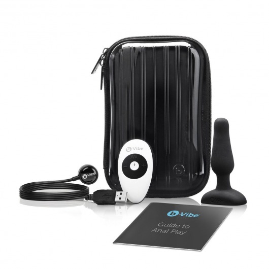 Анальная вибропробка чёрного цвета NOVICE REMOTE CONTROL PLUG BLACK - 10,2 см. - b-Vibe