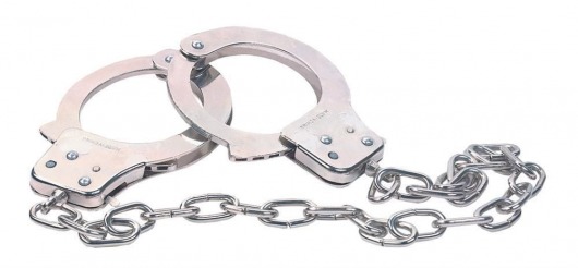 Наручники из металла с длинной цепочкой CHROME HANDCUFFS METAL HANDCUFFS W. KEY - NMC - купить с доставкой в Черкесске