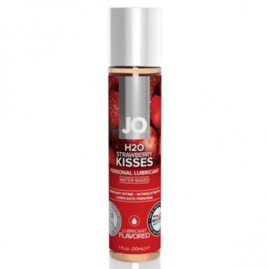 Смазка с ароматом клубники JO Flavored Strawberry Kiss - 30 мл. - System JO - купить с доставкой в Черкесске