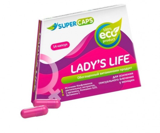 Возбуждающие капсулы Ladys Life - 14 капсул (0,35 гр.) - SuperCaps - купить с доставкой в Черкесске